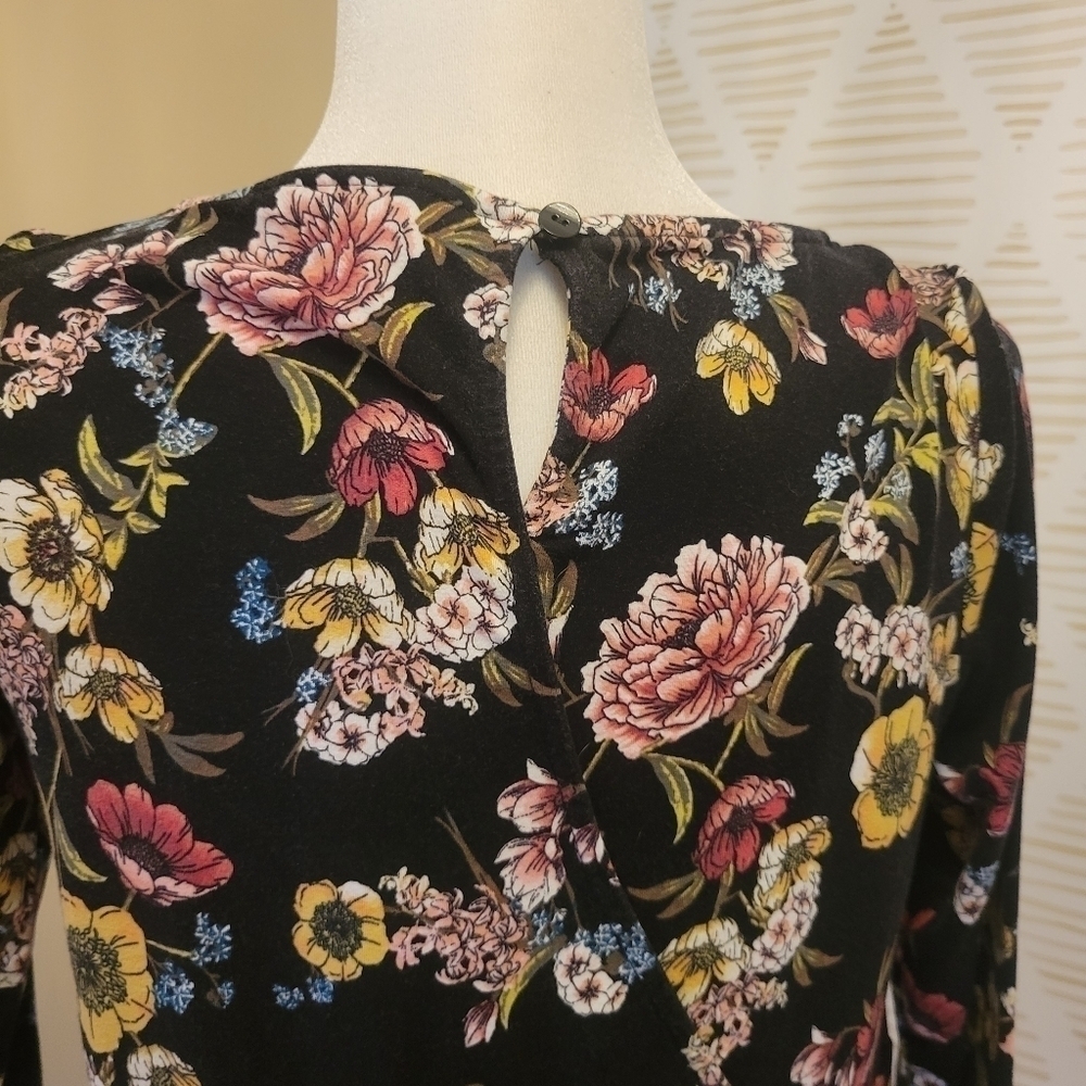 J. JILL Floral Print 3/4 Sleeve Dress Sz XSP - Picture 7 of 9